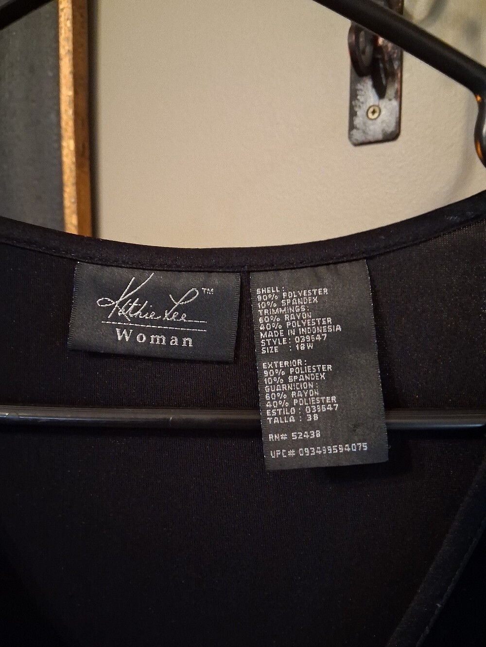 Alfred Dunner Black Velvet Open-Front Cardigan with Single Button - Picture 2 of 3